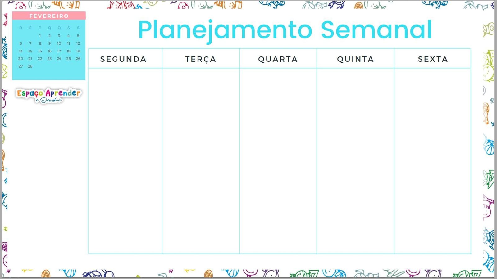 Tabela De Planejamento Semanal Para Imprimir Image To U 9606